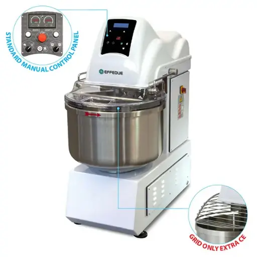 Pétrin à spirale automatique à cuve fixe ou basculant pour déverser